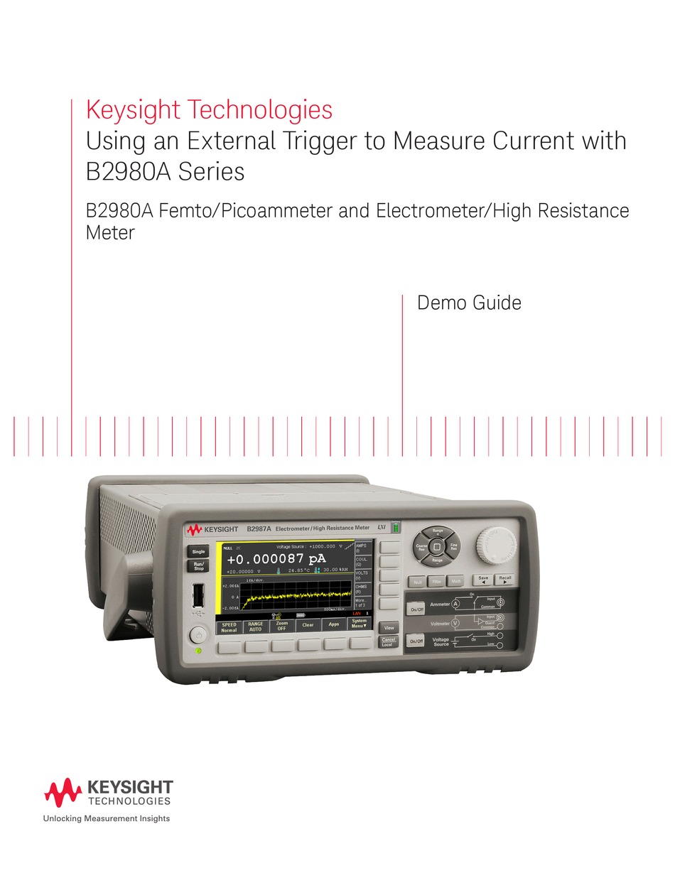 KEYSIGHT TECHNOLOGIES B2980A SERIES DEMO MANUAL Pdf Download ManualsLib