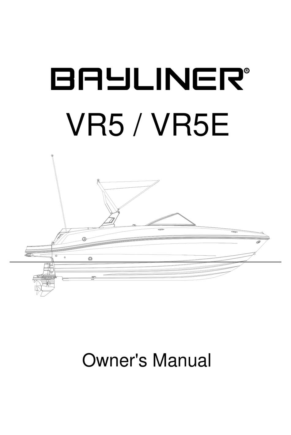 BAYLINER VR5 OWNER'S MANUAL Pdf Download ManualsLib