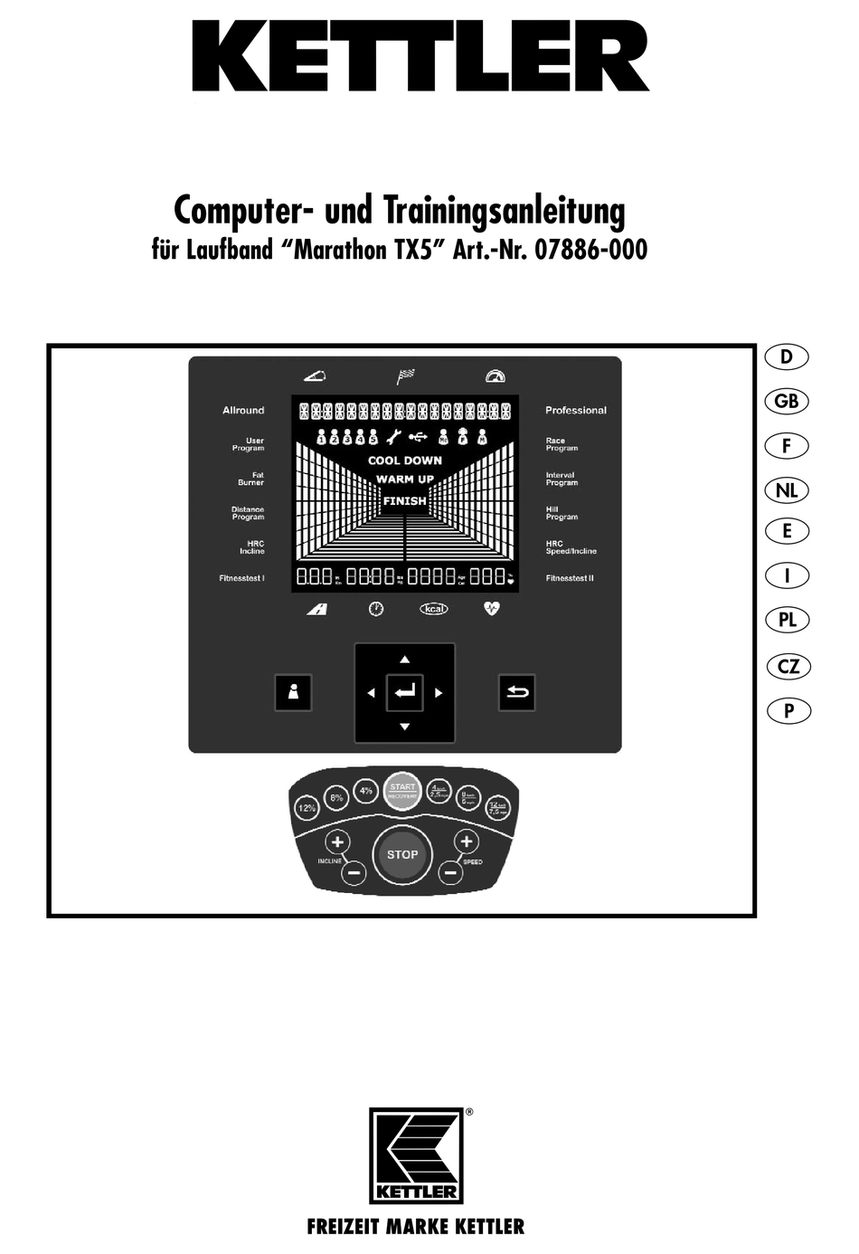 KETTLER MARATHON TX5 FUNCTIONS AND OPERATION Pdf Download ManualsLib