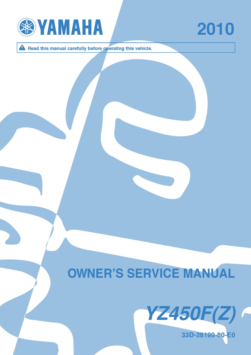 YAMAHA YZ450F OWNER'S SERVICE MANUAL Pdf Download ManualsLib