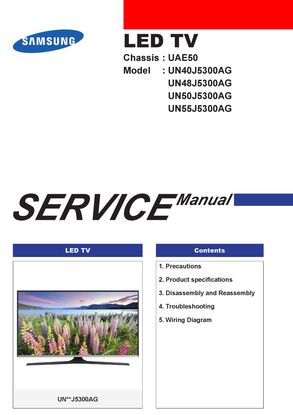 SAMSUNG UN40J5300AG SERVICE MANUAL Pdf Download | ManualsLib