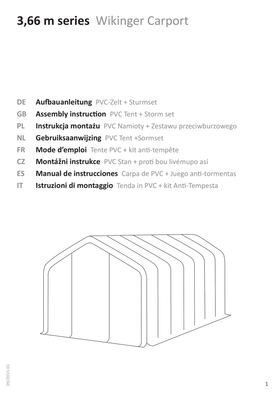 TOOLPORT WIKINGER CARPORT ASSEMBLY INSTRUCTIONS MANUAL Pdf Download