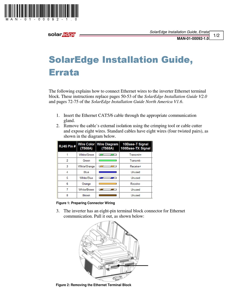 SOLAREDGE SE3000 INSTALLATION MANUAL Pdf Download ManualsLib