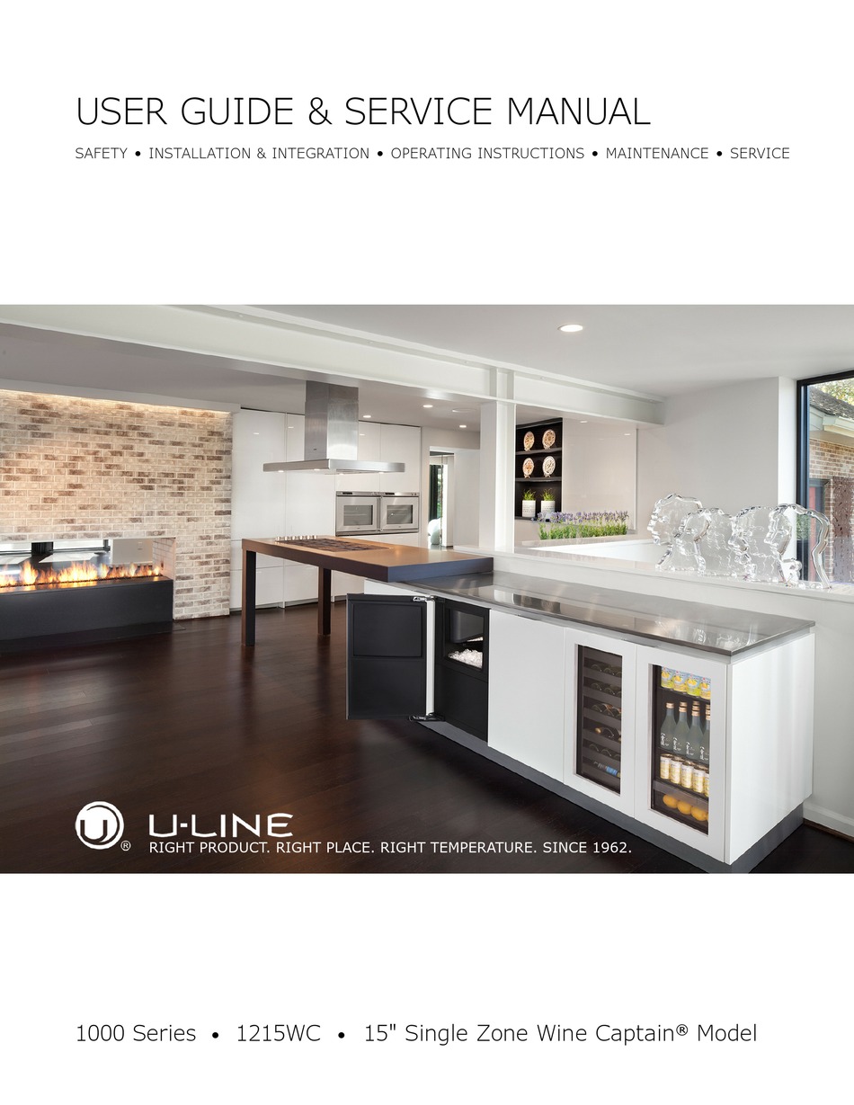 ULINE WINE CAPTAIN 1000 SERIES USER MANUAL & SERVICE MANUAL Pdf