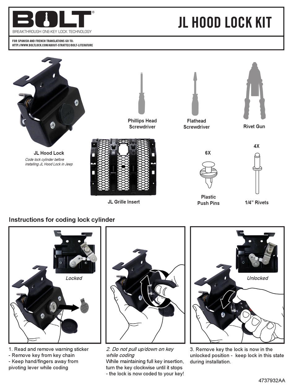 BOLT JL HOOD QUICK START MANUAL Pdf Download ManualsLib