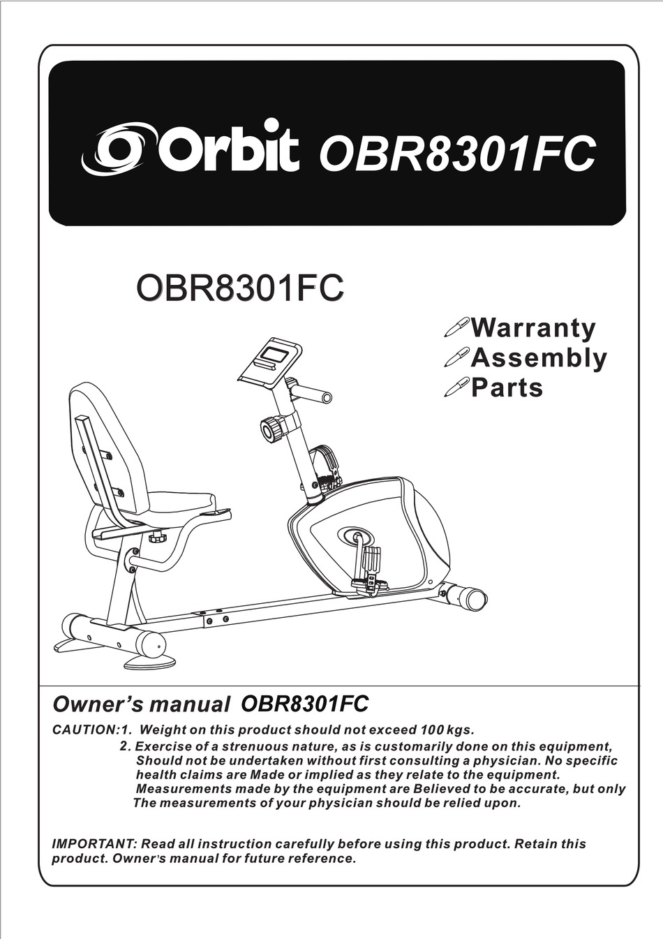 Orbit Model 27999 Manual