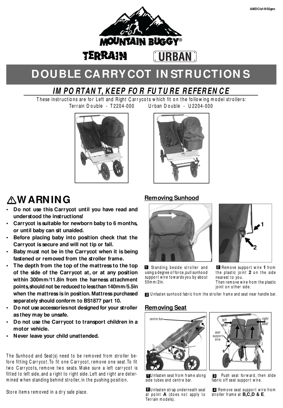 MOUNTAIN BUGGY TERRAIN DOUBLE INSTRUCTIONS Pdf Download ManualsLib