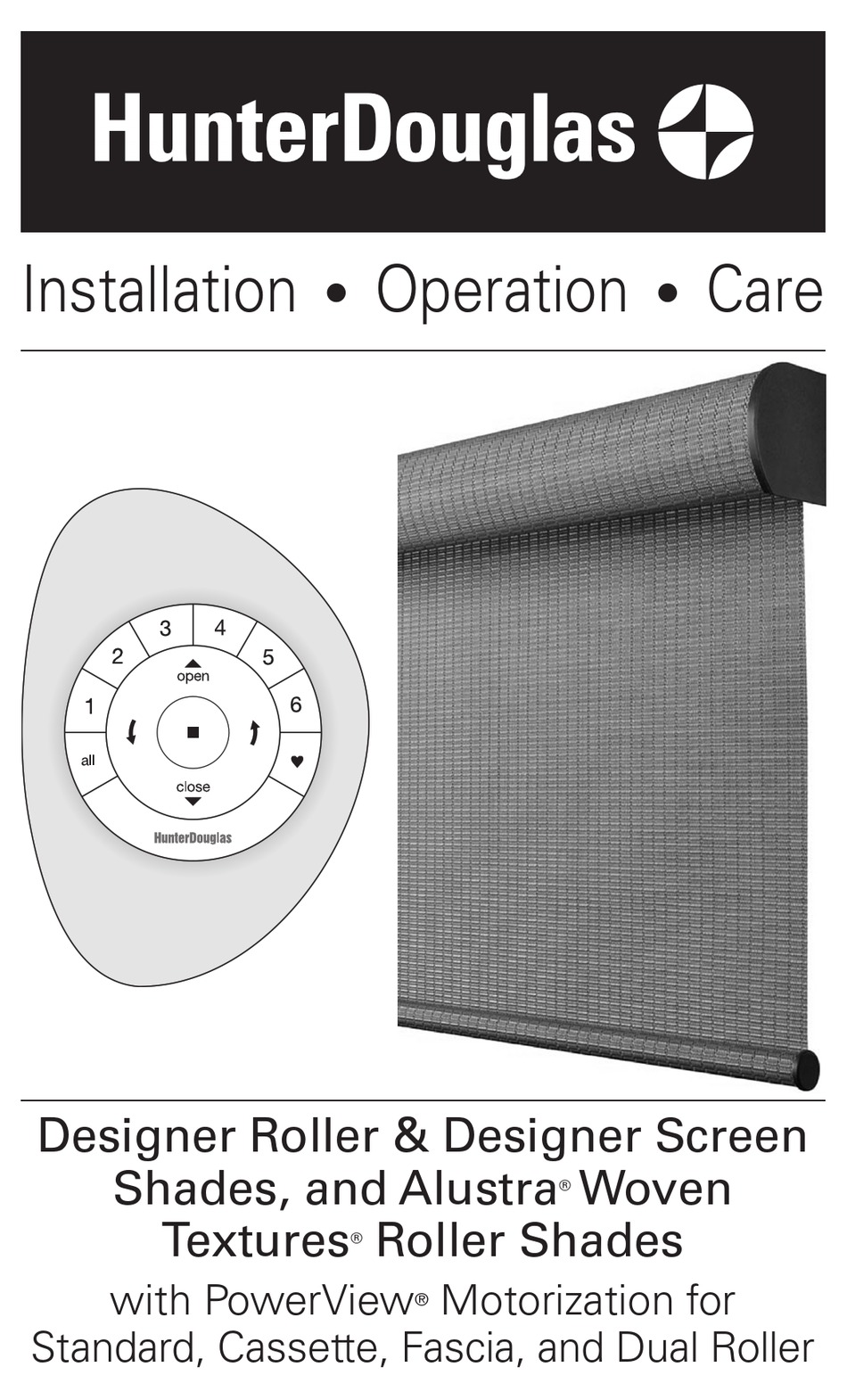 ROL Motor Control User Manual Hunter Douglas Window Fashions