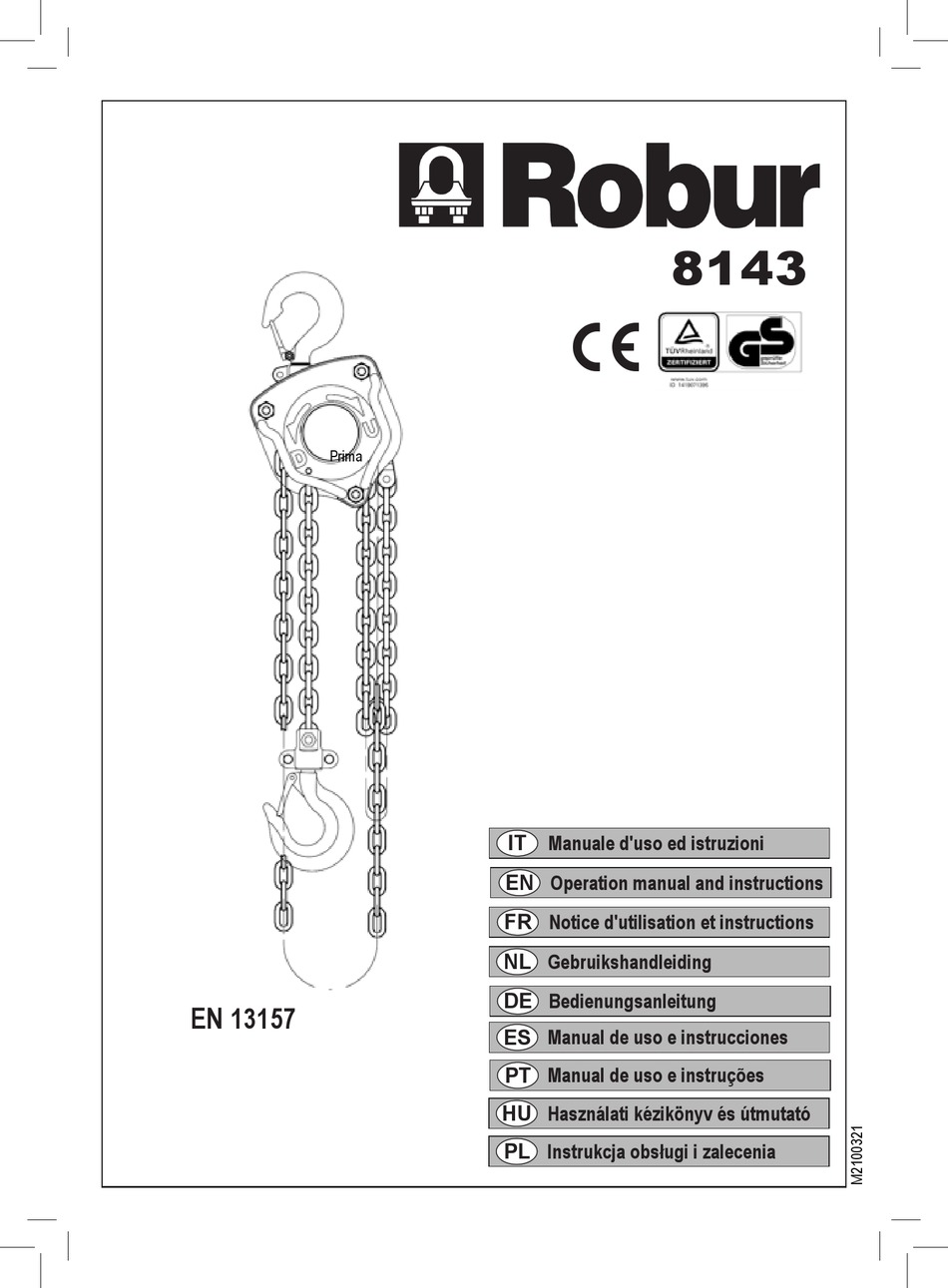 ROBUR 8143 OPERATION MANUAL AND INSTRUCTIONS Pdf Download | ManualsLib
