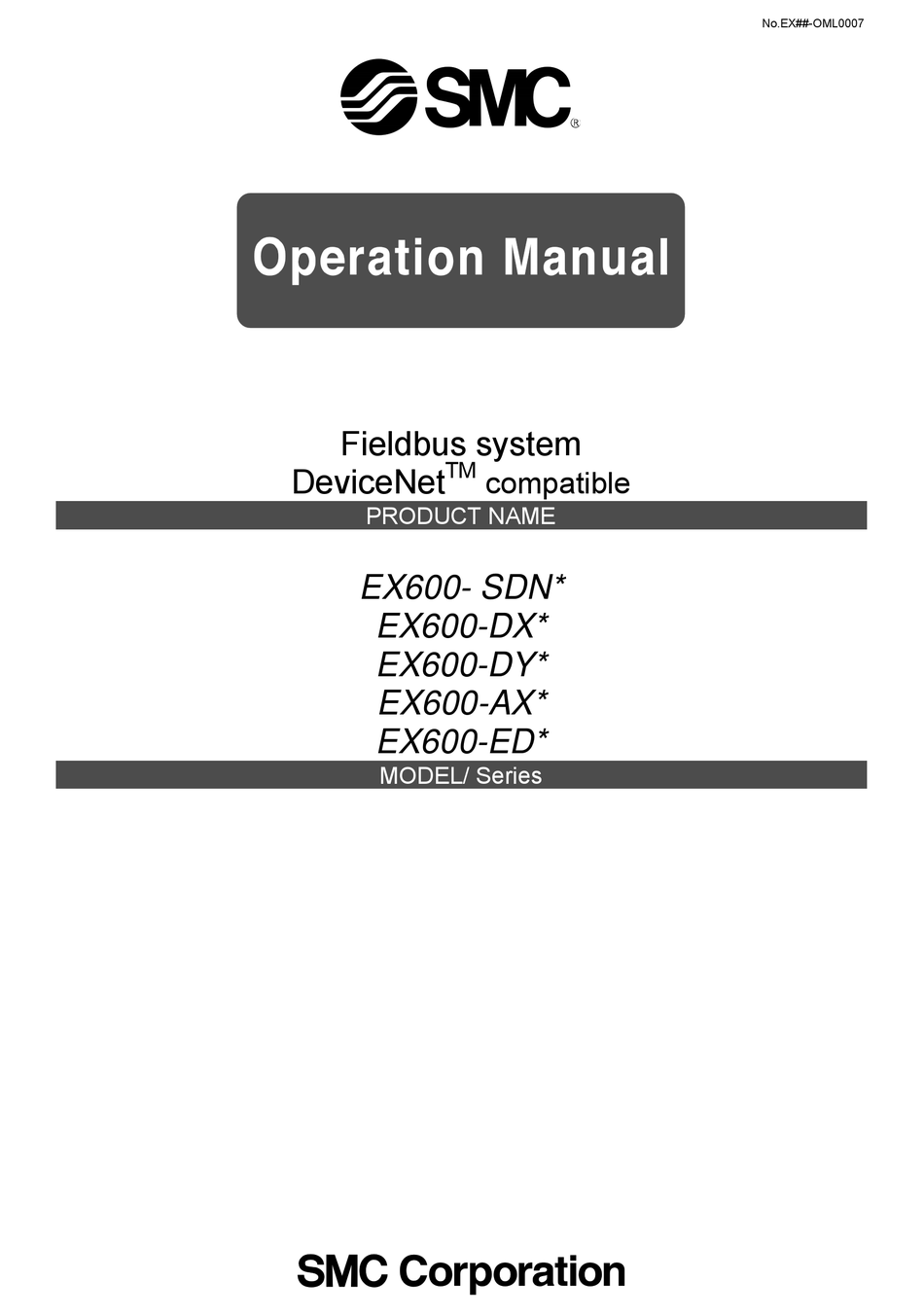 SMC NETWORKS EX600-SDN SERIES OPERATION MANUAL Pdf Download | ManualsLib