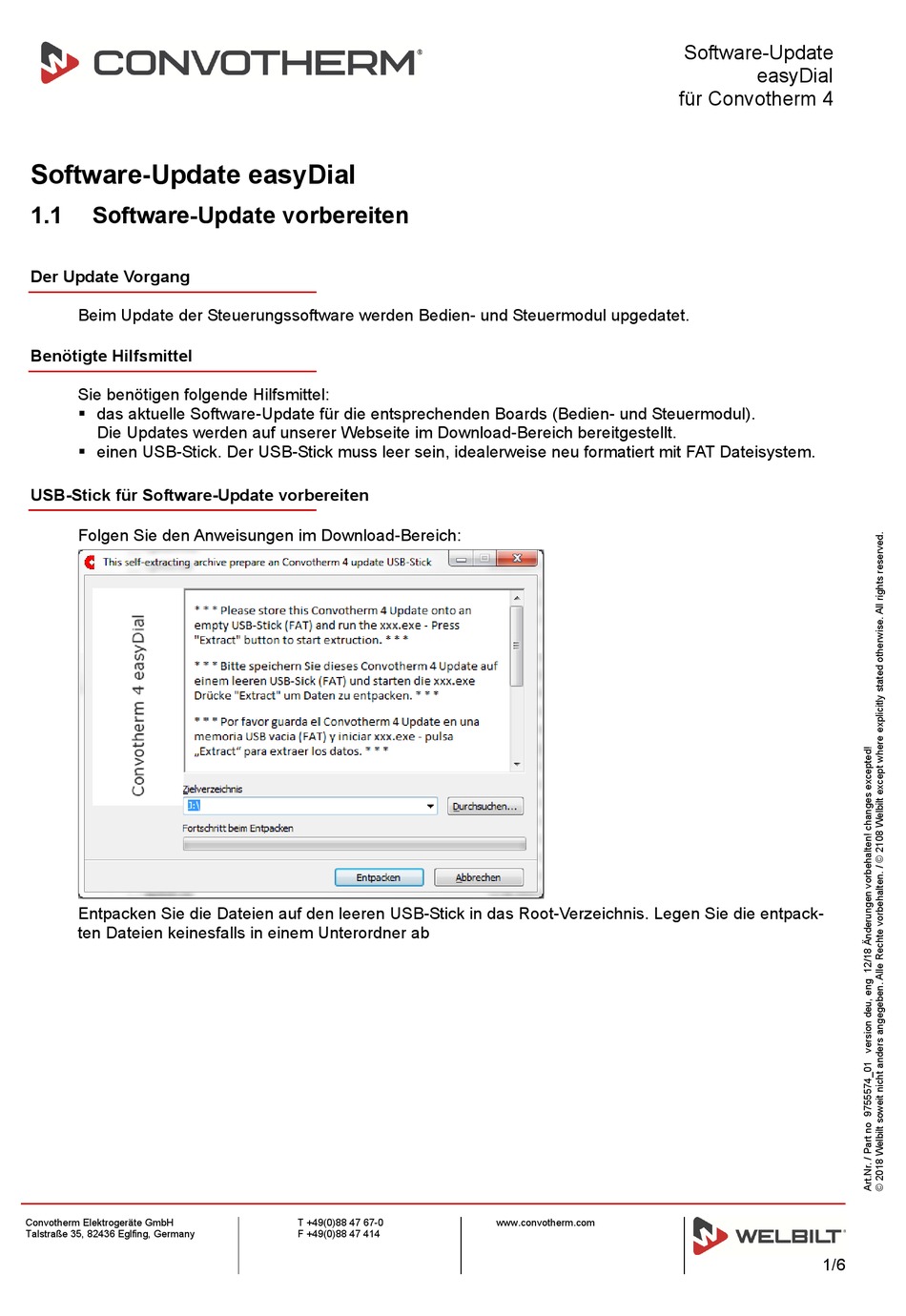 WELBILT CONVOTHERM EASYDIAL UPDATE MANUAL Pdf Download | ManualsLib