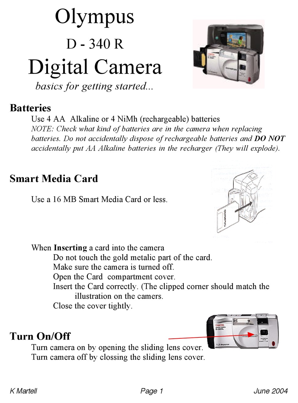 OLYMPUS D340 R QUICK START MANUAL Pdf Download ManualsLib