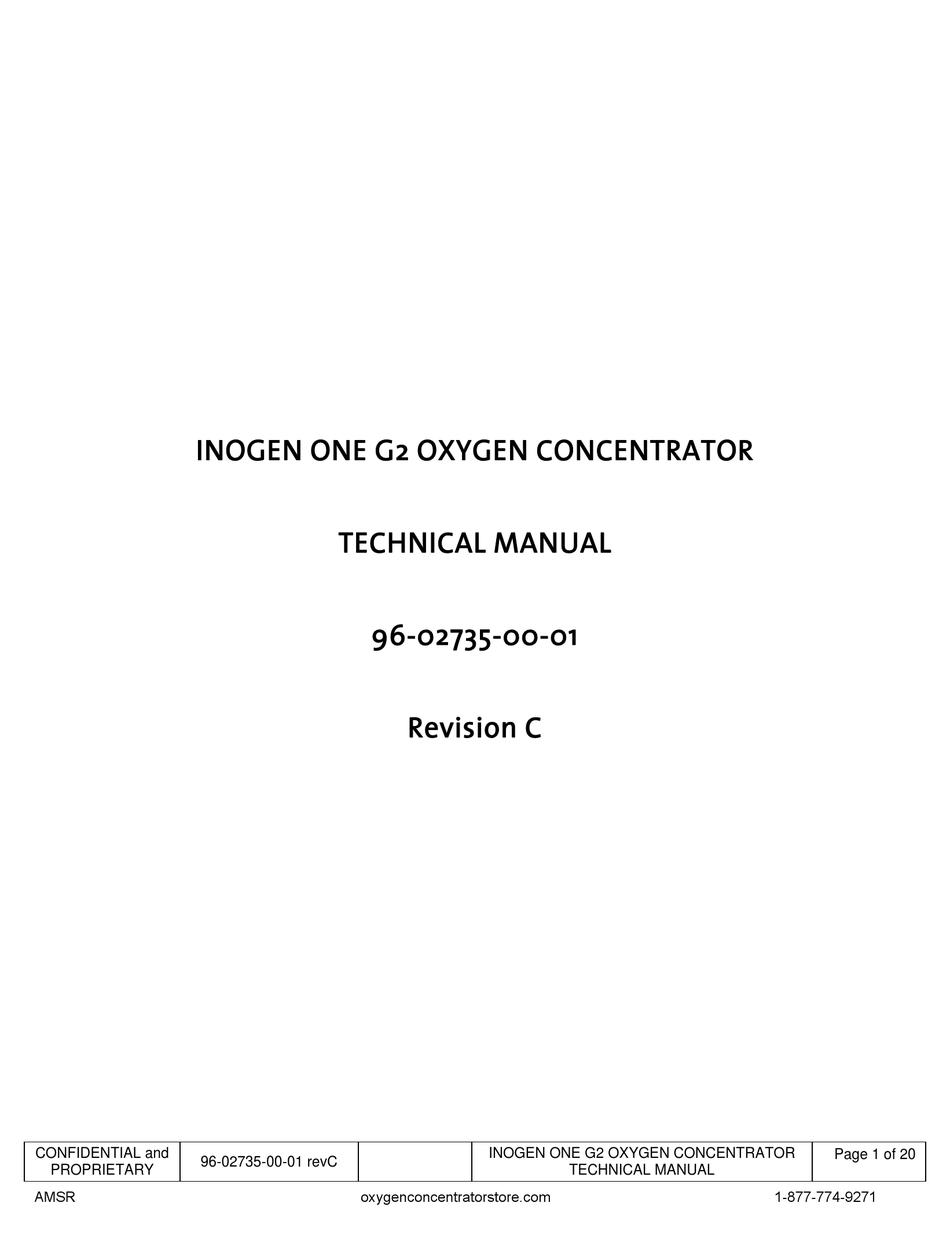 INOGEN ONE G2 TECHNICAL MANUAL Pdf Download | ManualsLib