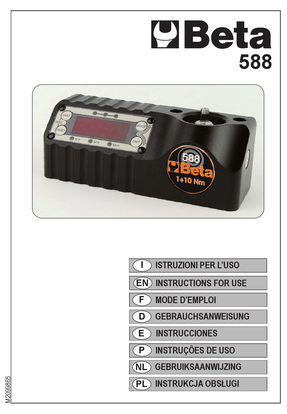 BETA 588 INSTRUCTIONS FOR USE MANUAL Pdf Download ManualsLib