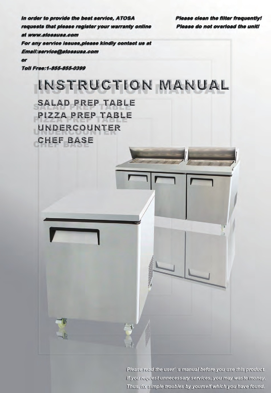 ATOSA MSF830 SERIES INSTRUCTION MANUAL Pdf Download ManualsLib