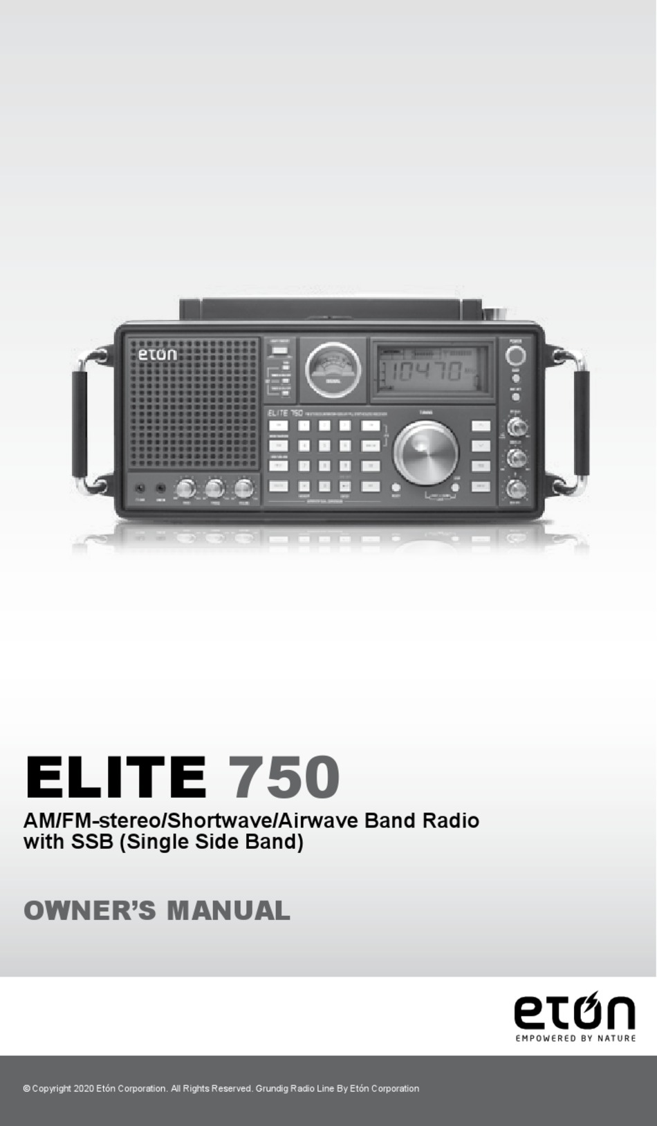 ETON ELITE 750 OWNER'S MANUAL Pdf Download | ManualsLib