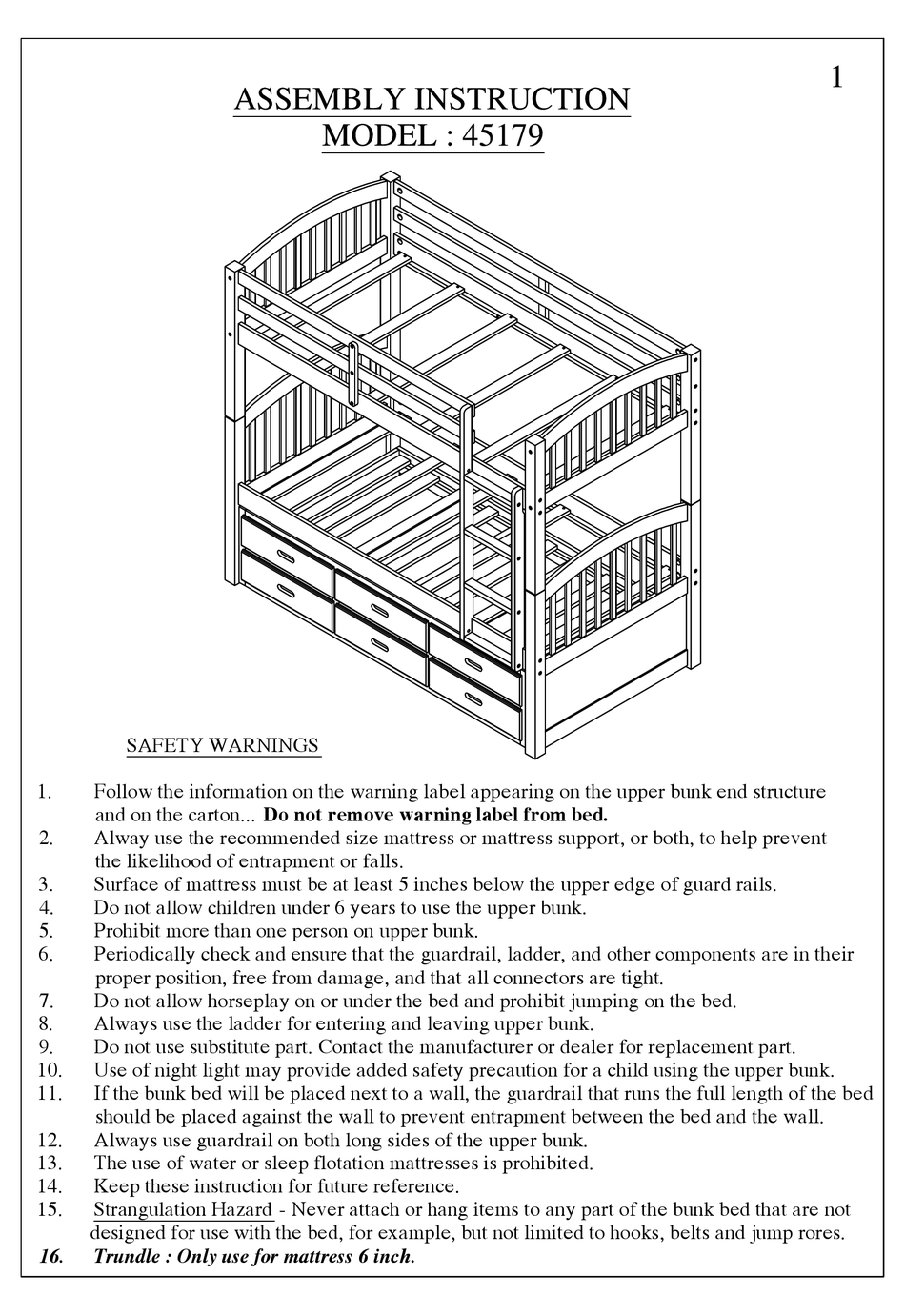2K FURNITURE DESIGNS 45179 ASSEMBLY INSTRUCTION MANUAL Pdf Download