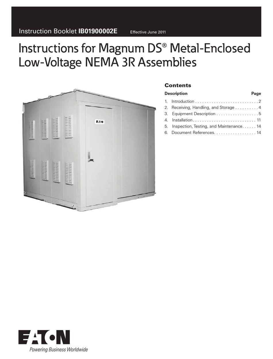 EATON MAGNUM DS INSTRUCTIONS MANUAL Pdf Download ManualsLib