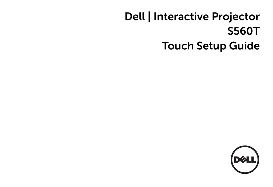 DELL S560T TOUCH SETUP MANUAL Pdf 