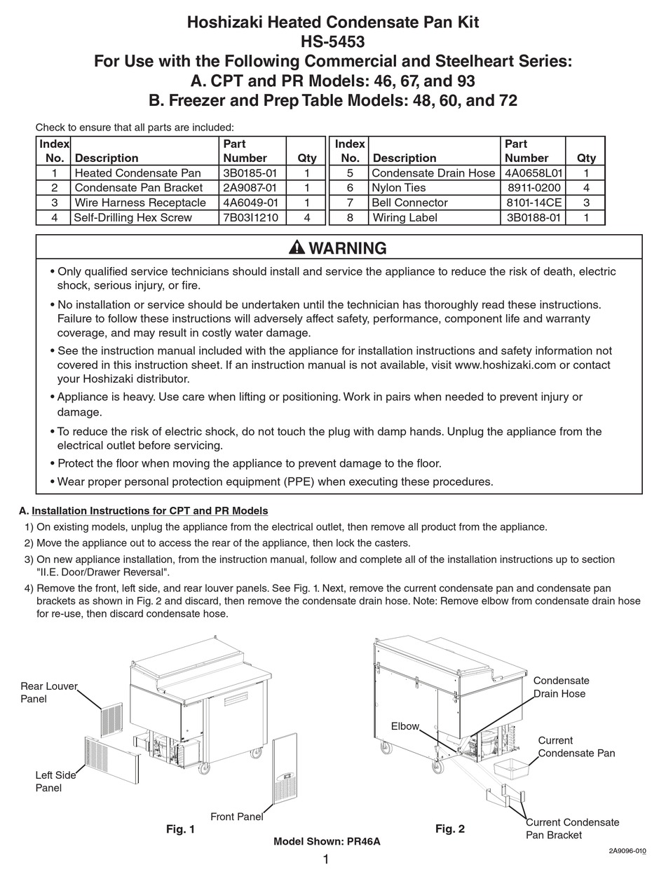 HOSHIZAKI HS5453 MANUAL Pdf Download ManualsLib