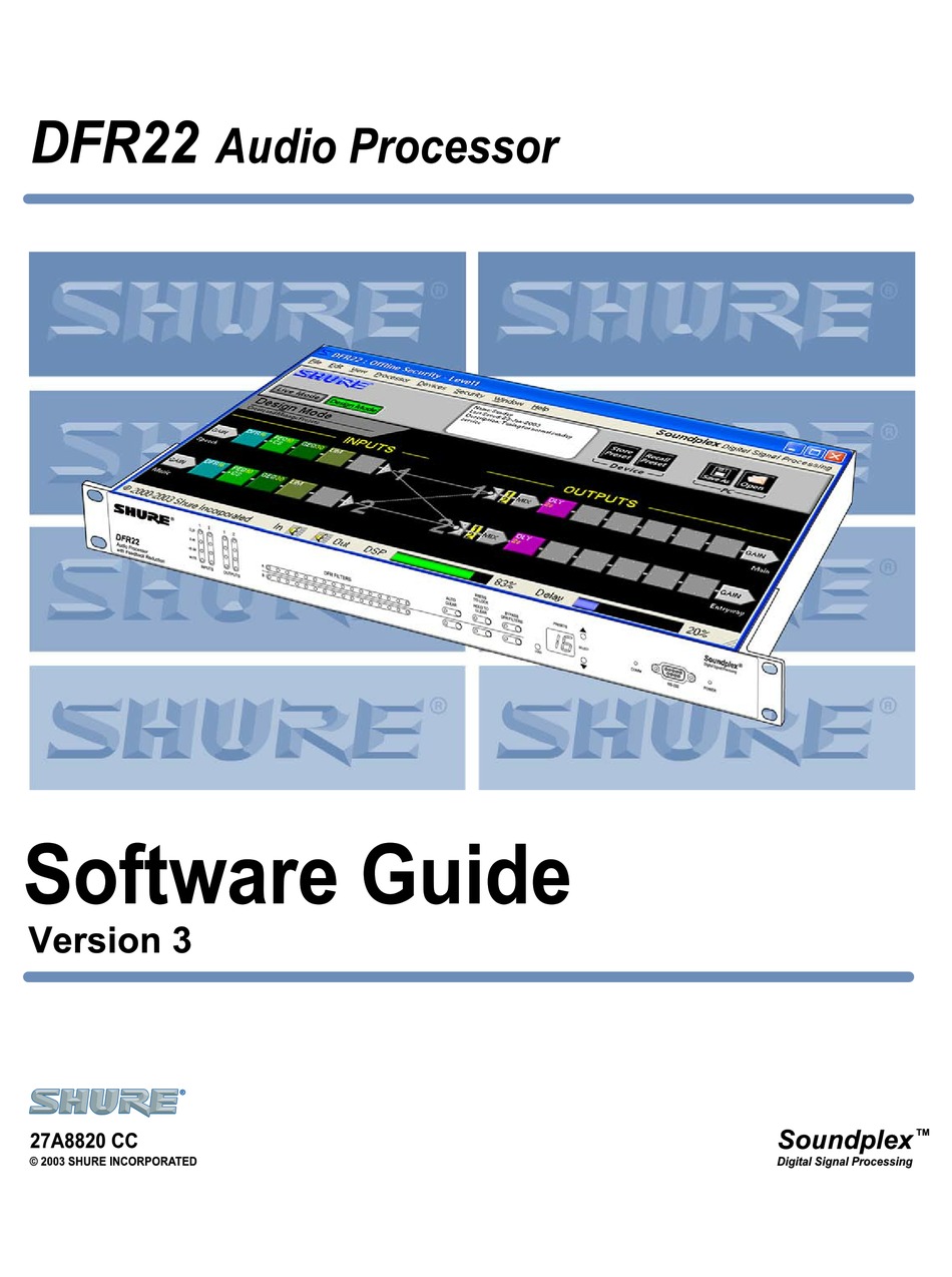 shure dfr22 software download