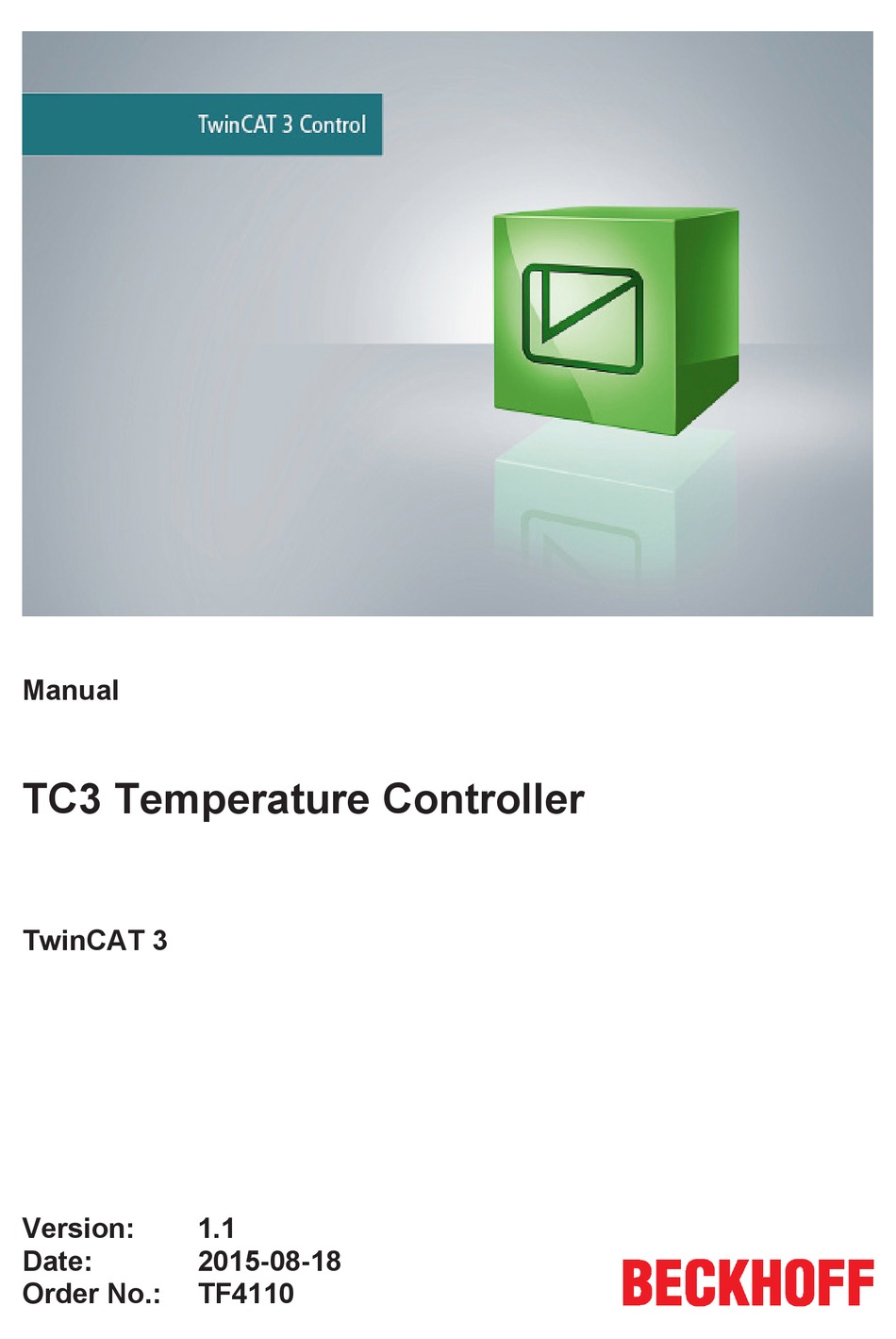 BECKHOFF TWINCAT 3 MANUAL Pdf Download ManualsLib