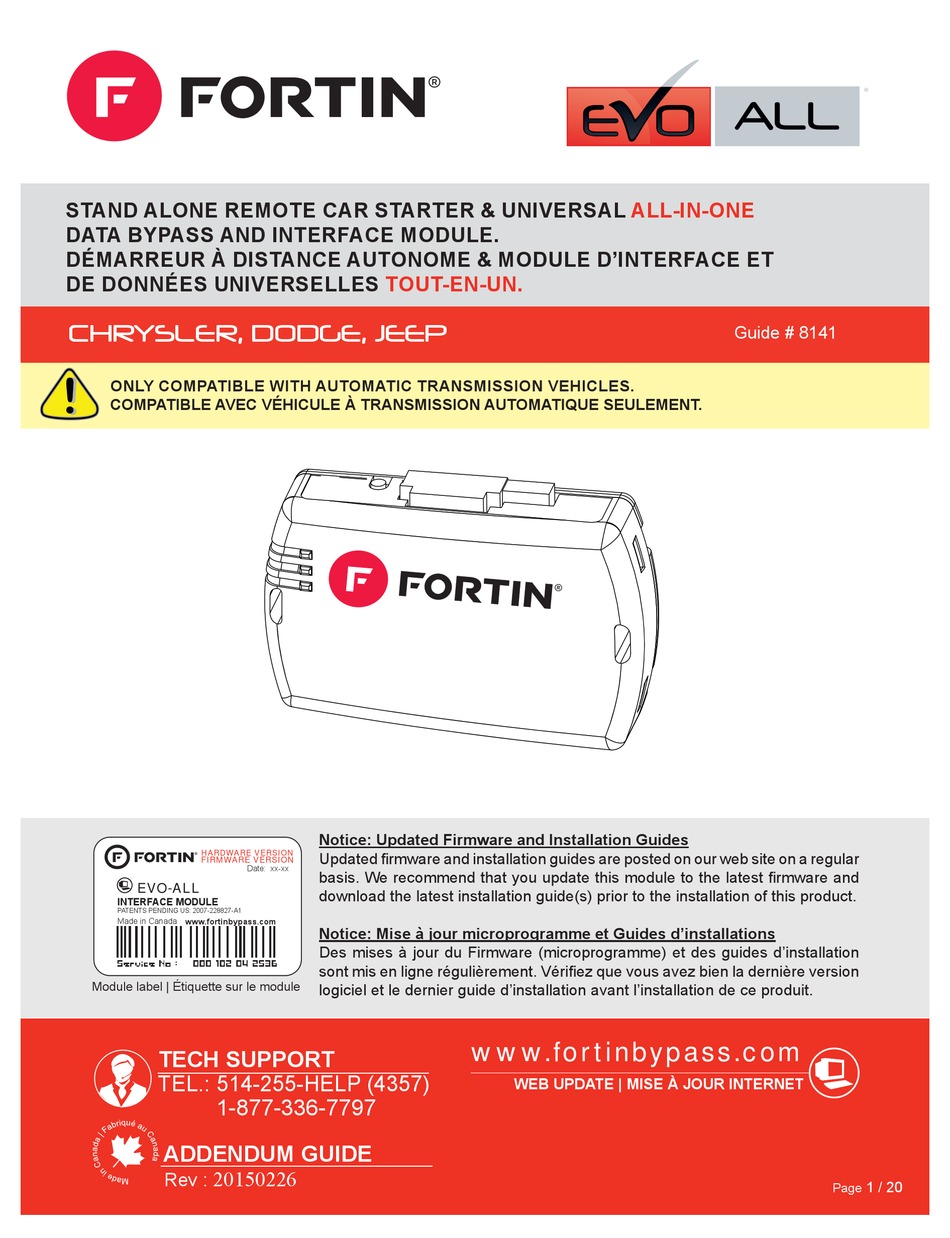 FORTIN EVO ALL MANUAL Pdf Download ManualsLib