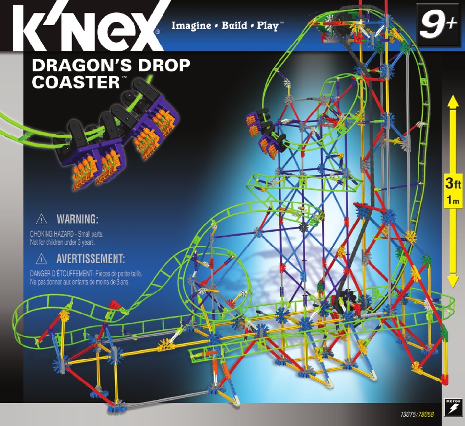 knex dragons drop coaster