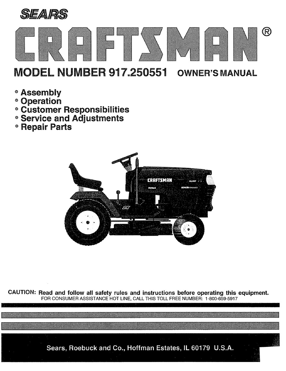 CRAFTSMAN 917.250551 OWNER'S MANUAL Pdf Download | ManualsLib