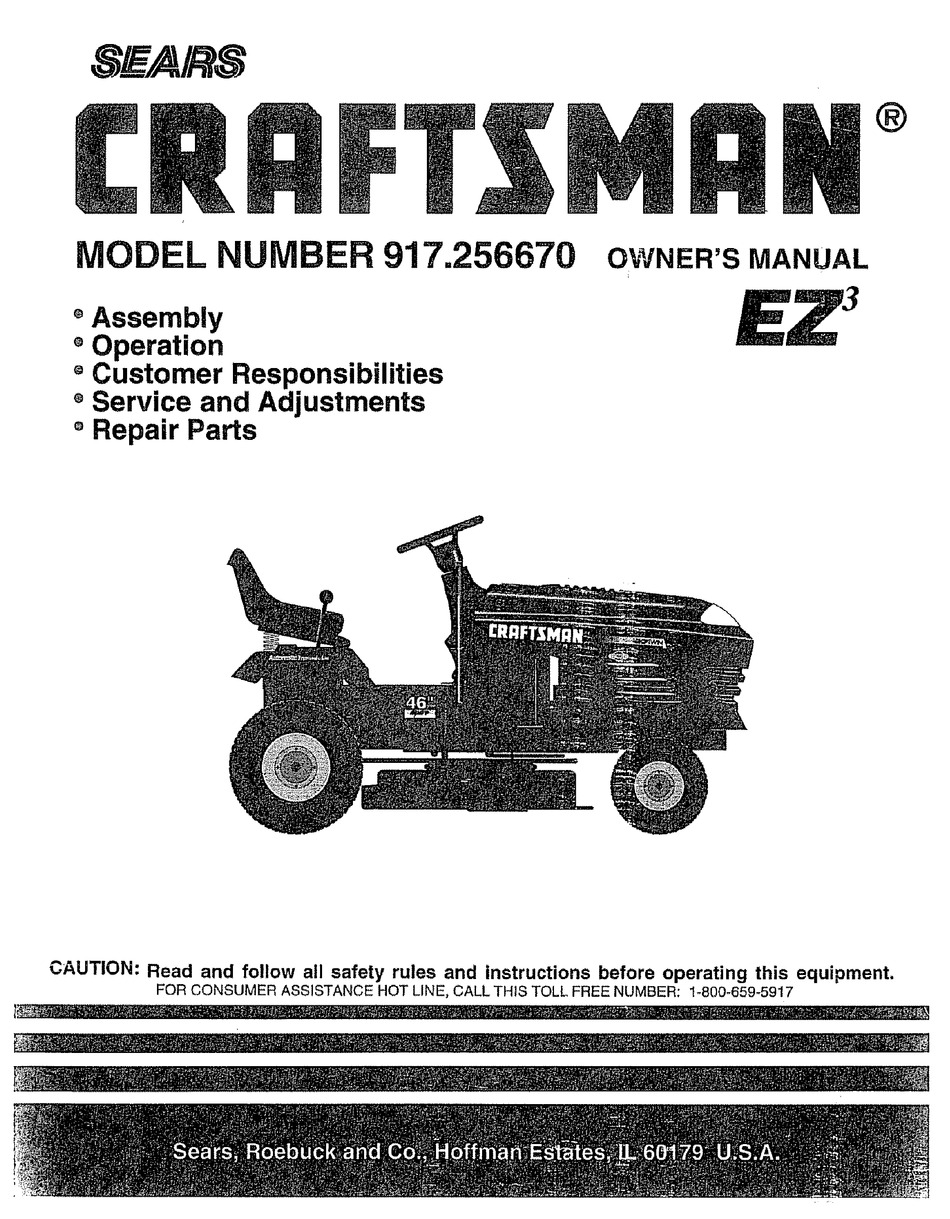 CRAFTSMAN 917.25667 OWNER