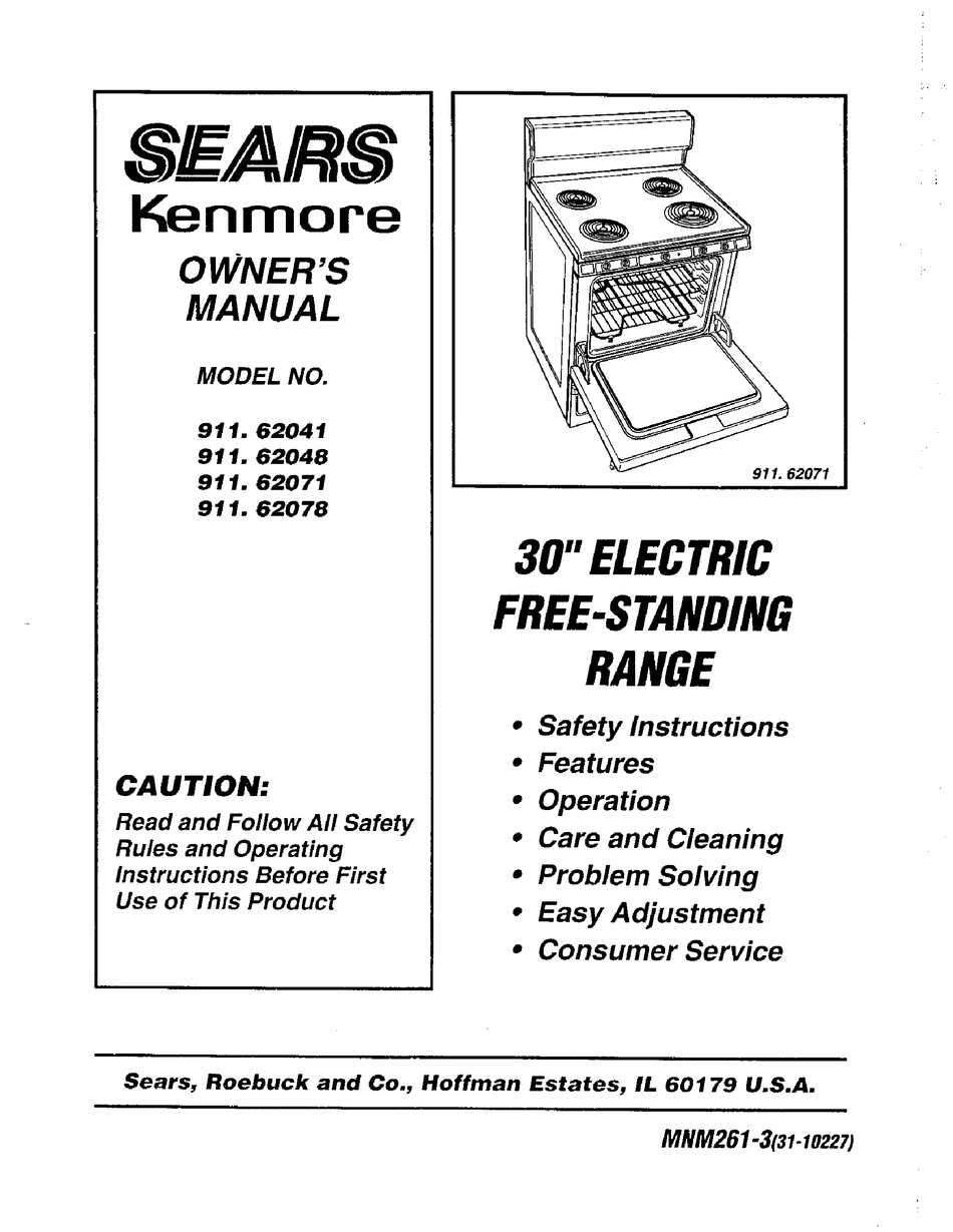 kenmore oven 911