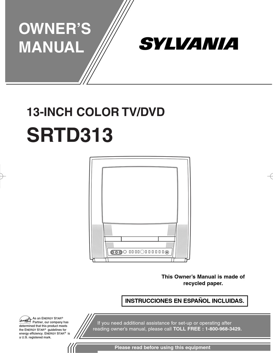 SYLVANIA SRTD313 OWNER'S MANUAL Pdf Download | ManualsLib