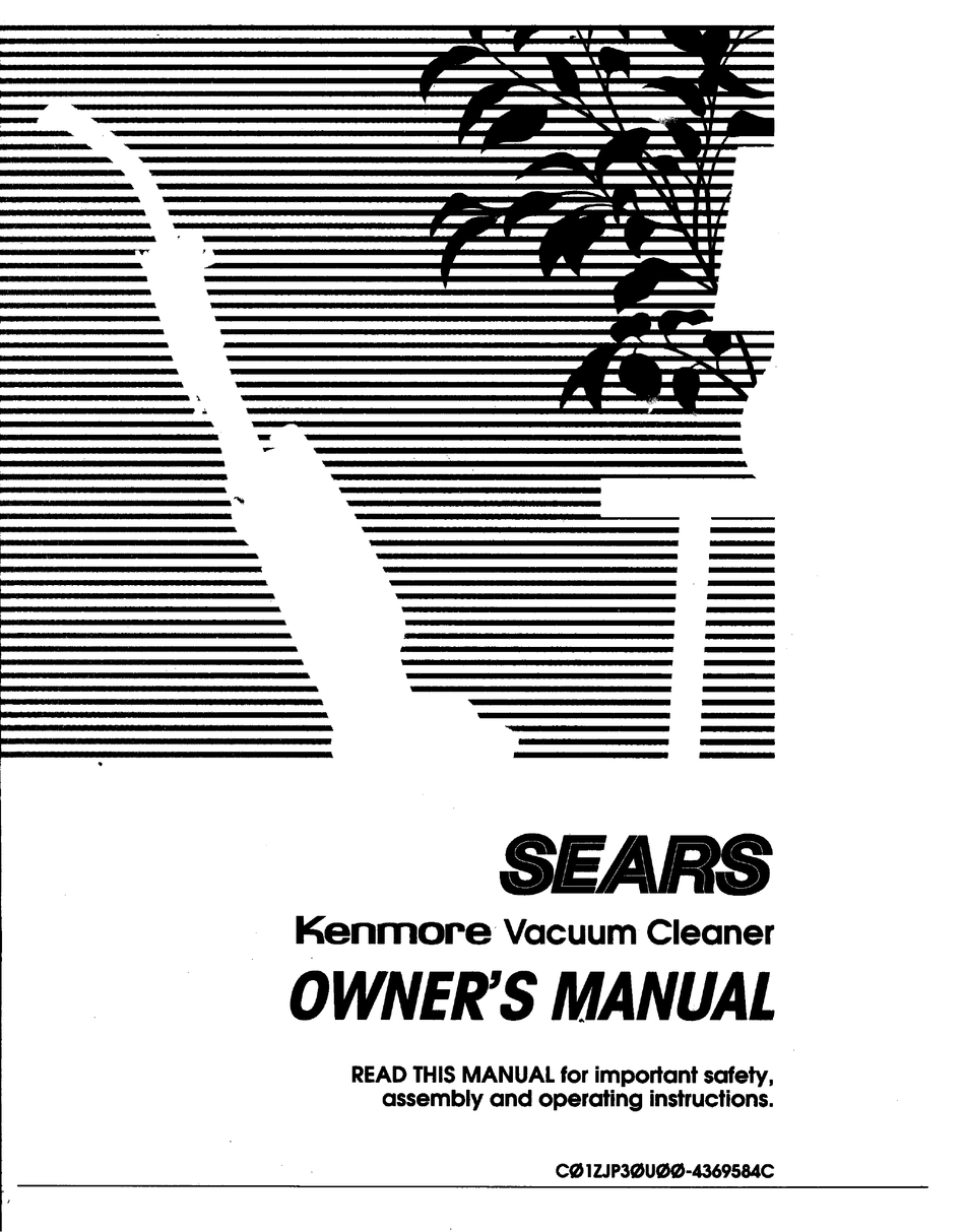 KENMORE VACUUM CLEANER OWNER'S MANUAL Pdf Download | ManualsLib