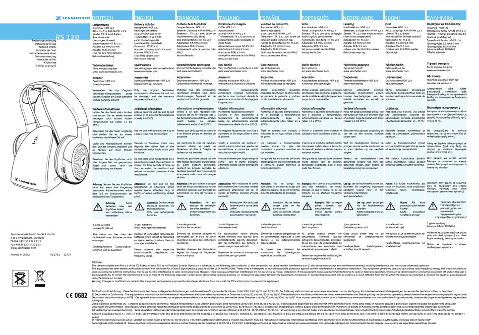 SENNHEISER RS120 INSTRUCTIONS FOR USE Pdf Download | ManualsLib