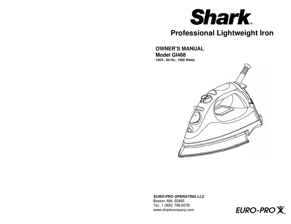 SHARK EUROPRO X GI468 OWNER