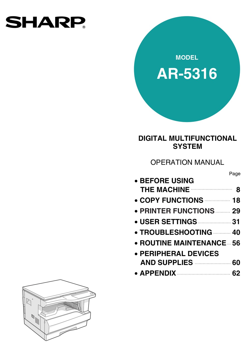 sharp ar 5520 printer driver download