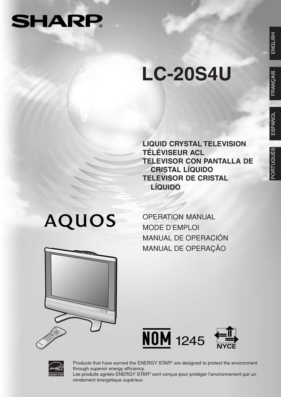 SHARP AQUOS LC 20S4U OPERATION MANUAL Pdf Download | ManualsLib