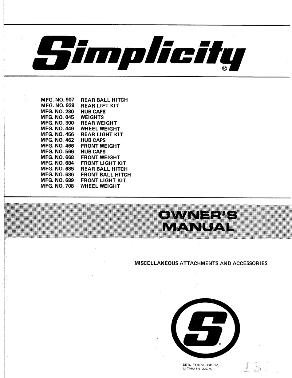 Simple manual