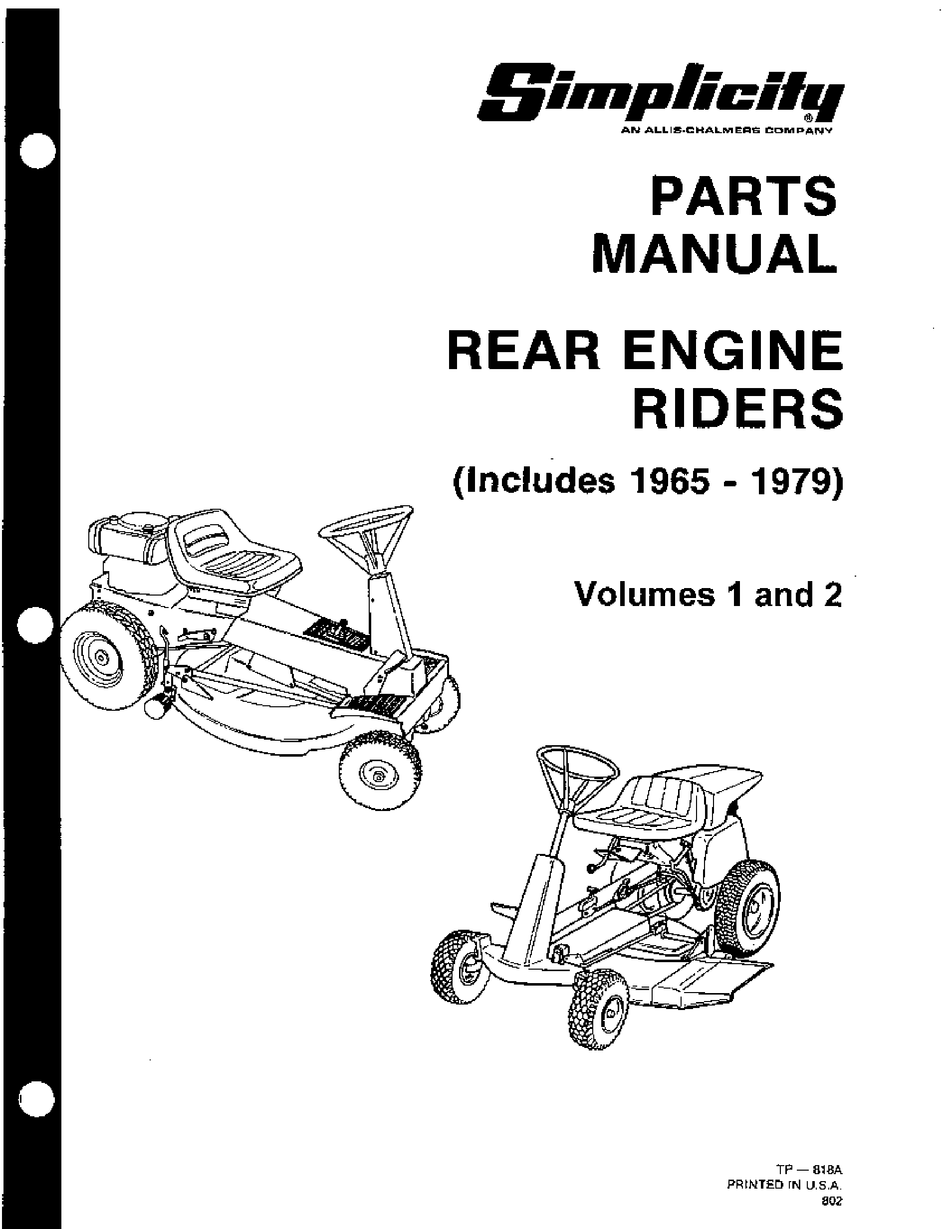 SIMPLICITY 19651979 PARTS MANUAL Pdf Download ManualsLib