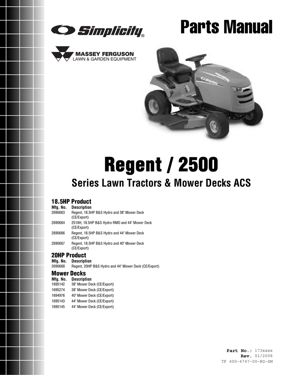 Simplicity 38 inch mower deals deck parts