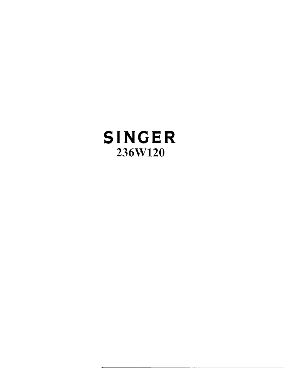 SINGER 236W120 PARTS LIST Pdf Download | ManualsLib