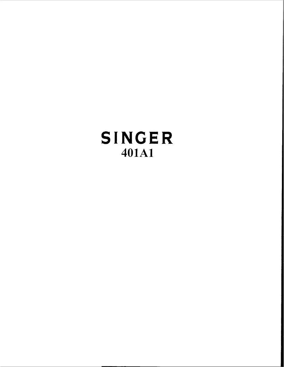 SINGER 401A1 PARTS LIST Pdf Download ManualsLib