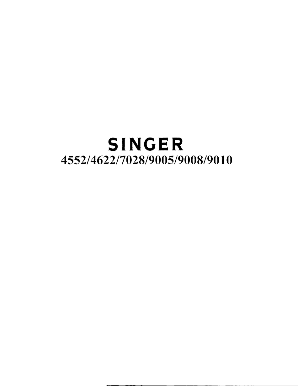 SINGER 4552 LIST OF PARTS Pdf Download | ManualsLib