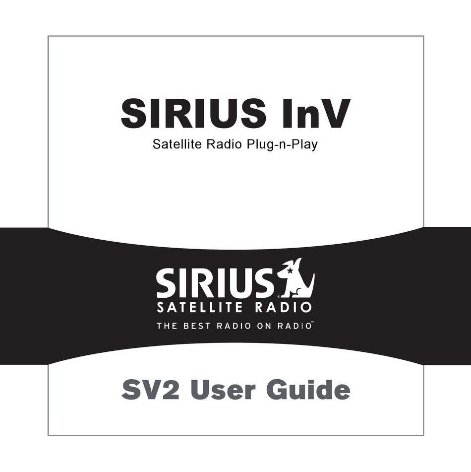 SIRIUS SATELLITE RADIO PLUGNPLAY USER MANUAL Pdf Download ManualsLib