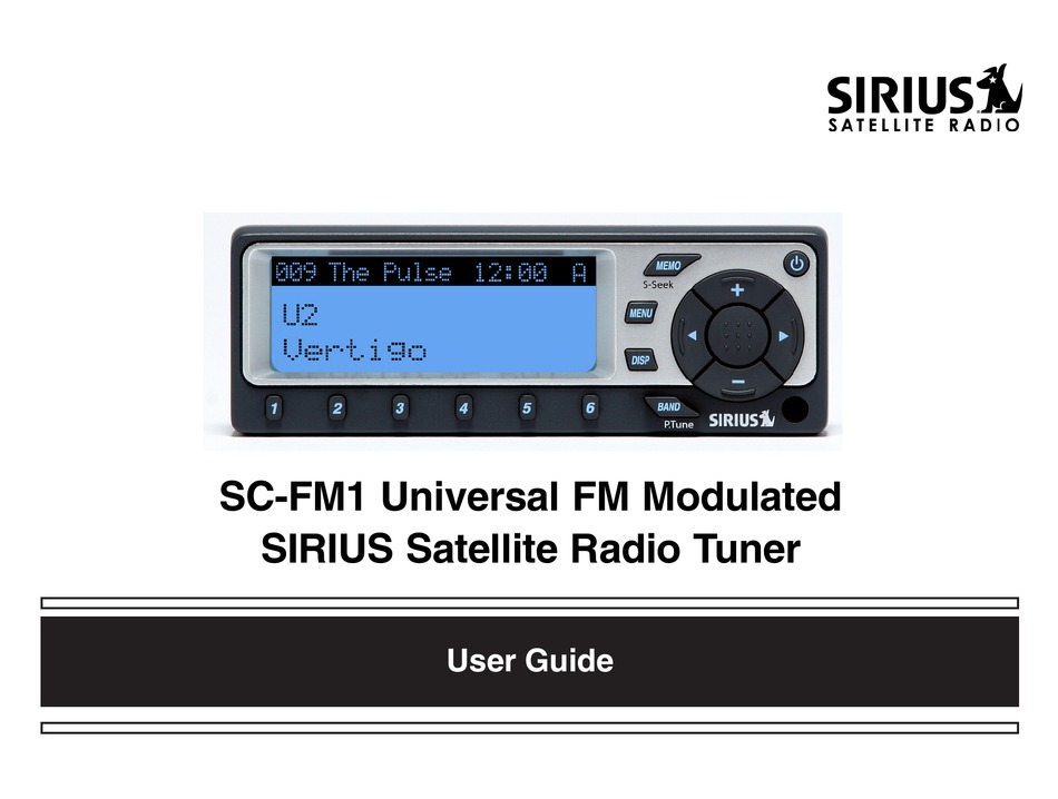 SIRIUS SATELLITE RADIO SIRIUS STARBASE SCFM1 USER MANUAL Pdf Download