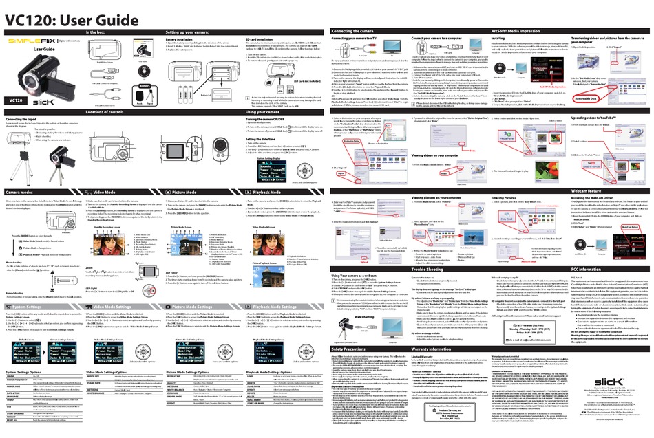 SLICK SIMPLEFLIX VC120 USER MANUAL Pdf Download | ManualsLib