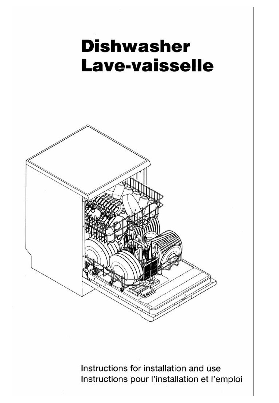 smeg-dishwasher-csu2001b1-instructions-for-installation-and-use-manual