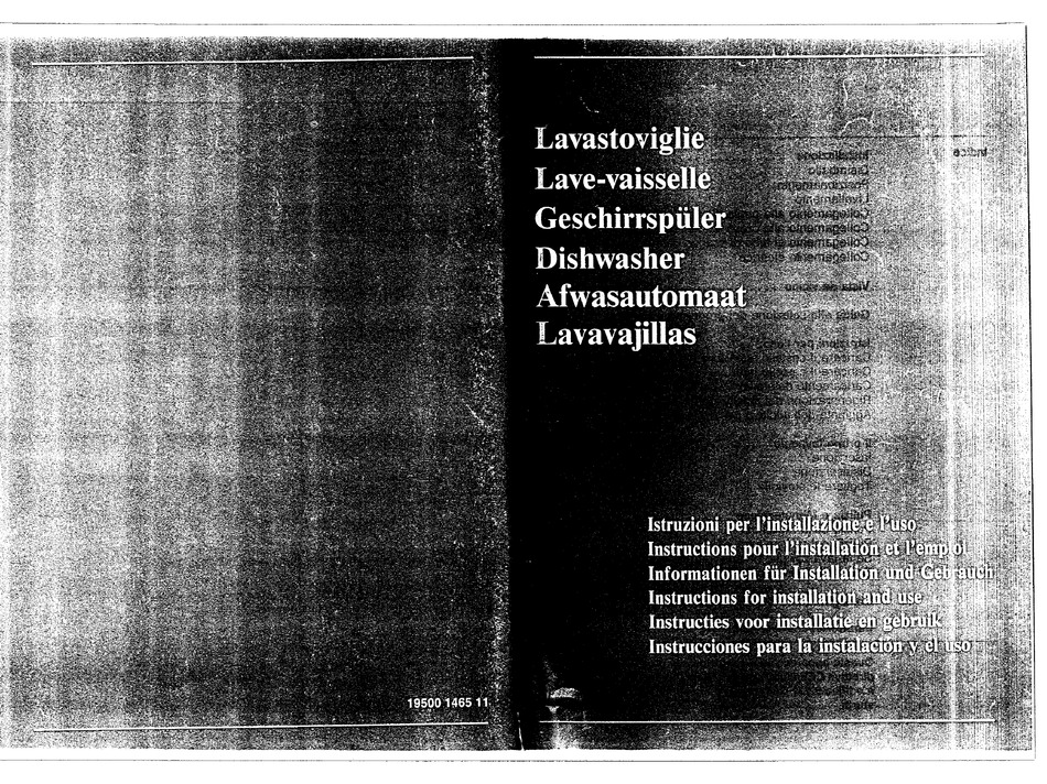 SMEG DISHWASHER ST48 INSTRUCTIONS FOR INSTALLATION AND USE MANUAL Pdf