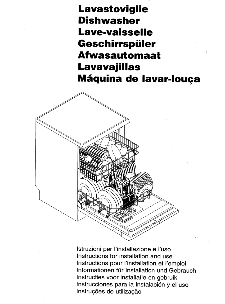 SMEG DISHWASHWER INSTRUCTIONS FOR INSTALLATION AND USE MANUAL Pdf