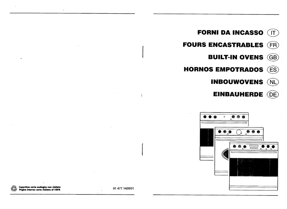 SMEG 91 477 1428/01 INSTRUCTIONS FOR USE MANUAL Pdf Download | ManualsLib